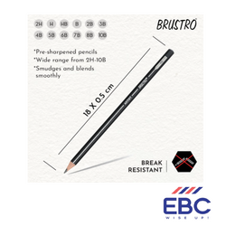 BRUSTRO Fine Art Graphite Pencil Set Of 12